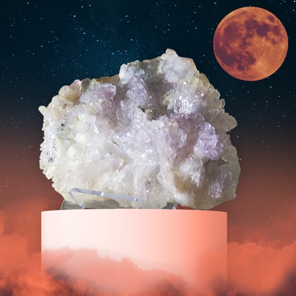 Rare gorgeous natural Lavender amethyst flower cluster - Picture 7 of 15